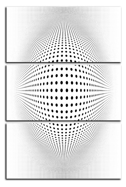 Slika na platnu - Apstraktna geometrijska sfera - pravokutnik 7218B (90x60 cm )