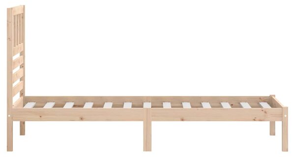 Okvir kreveta za jednu osobu 90 x 190 cm od masivne borovine - Smeđa / 90 x 190 cm