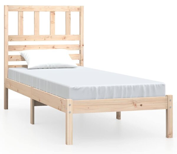 Okvir kreveta za jednu osobu 90 x 190 cm od masivne borovine - Smeđa / 90 x 190 cm