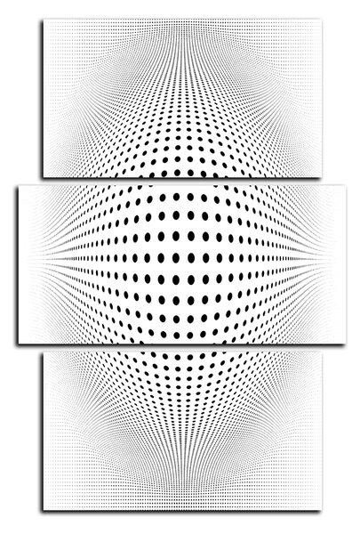 Slika na platnu - Apstraktna geometrijska sfera - pravokutnik 7218C (90x60 cm)
