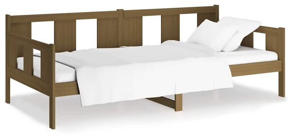 Dnevni ležaj od masivne borovine smeđa boja meda 90 x 190 cm - Smeđa / 90 x 190 cm