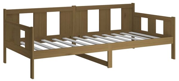 Dnevni ležaj od masivne borovine smeđa boja meda 90 x 190 cm - Smeđa / 90 x 190 cm