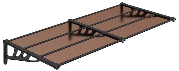 Nadstrešnica za vrata crna 152,5x90 cm polikarbonatna - Crna / 152.5 x 90 cm
