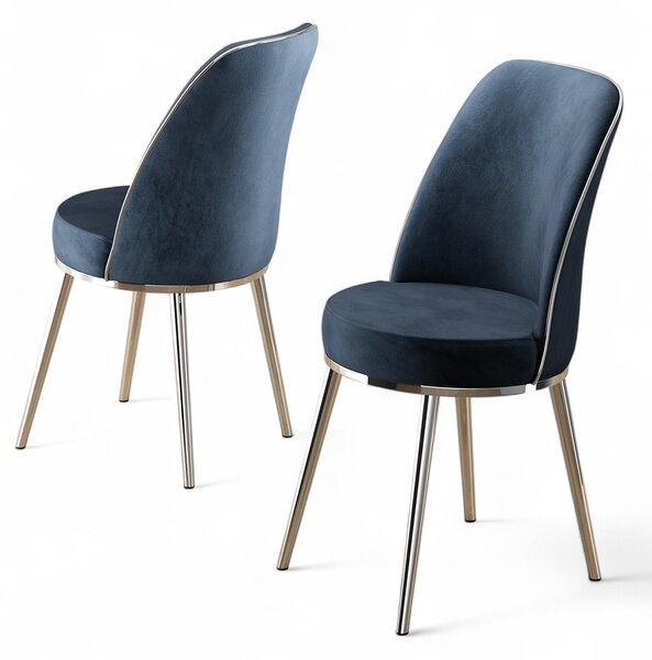 Zondo.hr Set blagovaonskih stolica (2 kom.) Pufenda (antracit + krom). Akcija -30%. 1127567