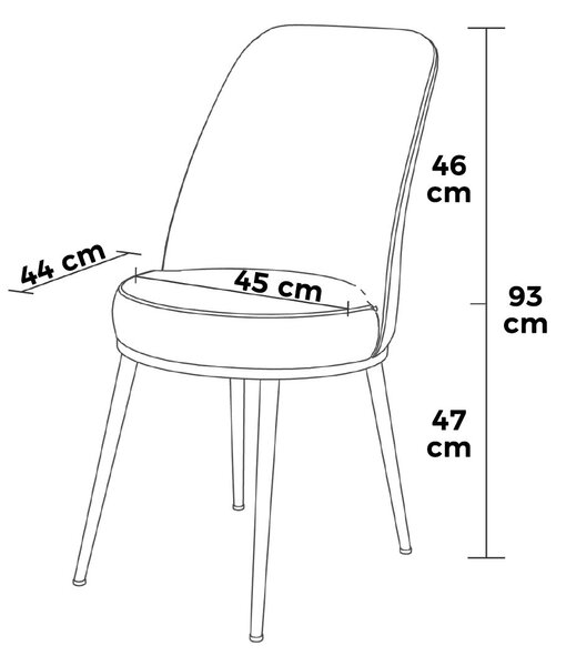 Zondo.hr Set blagovaonskih stolica (2 kom.) Pufenda (crna + krom). Akcija -30%. 1127569