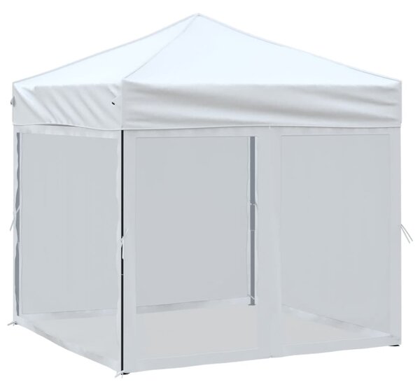 Sklopivi šator za zabave s bočnim zidovima 2 x 2 m bijeli - Bijela / 2 x 2 m