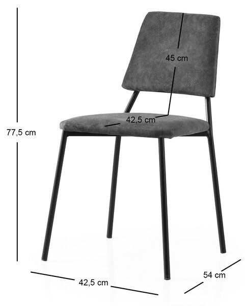 Zondo.hr Set blagovaonskih stolica (2 kom.) Limeta (crna + antracit). Akcija -32%. 1127580