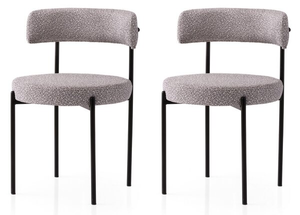 Zondo.hr Set blagovaonskih stolica (2 kom.) Gindera (crna + siva). Akcija -32%. 1127581