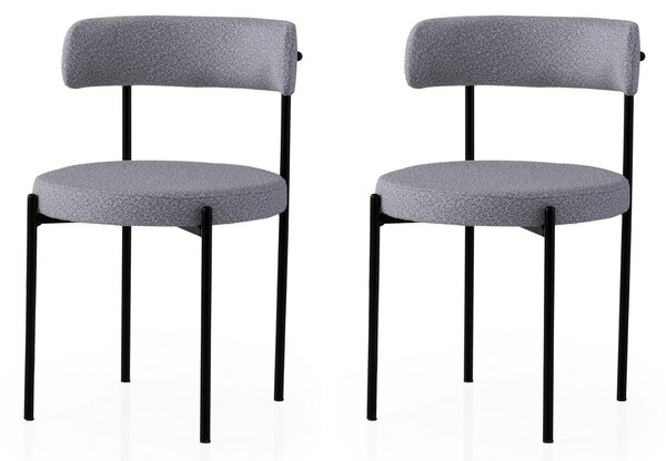 Zondo.hr Set blagovaonskih stolica (2 kom.) Gindera (crna + tamnosiva). Akcija -32%. 1127583