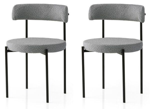 Zondo.hr Set blagovaonskih stolica (2 kom.) Gindera V2 (crna + tamnosiva). Akcija -32%. 1127582