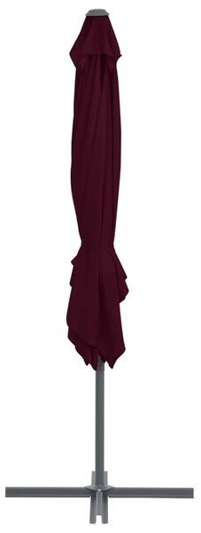 Konzolni vrtni suncobran s čeličnim stupom 250 x 250 cm bordo - Crvena / 250 x 250 cm