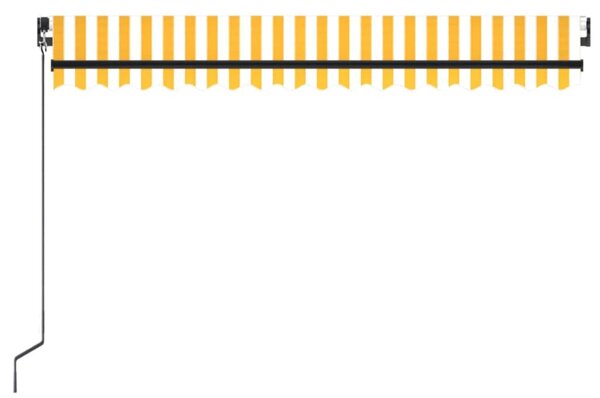 Tenda na ručno uvlačenje 400 x 350 cm žuto-bijela - Žuta / 400 x 350 cm