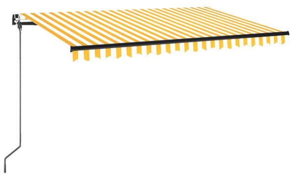 Tenda na ručno uvlačenje 400 x 350 cm žuto-bijela - Žuta / 400 x 350 cm