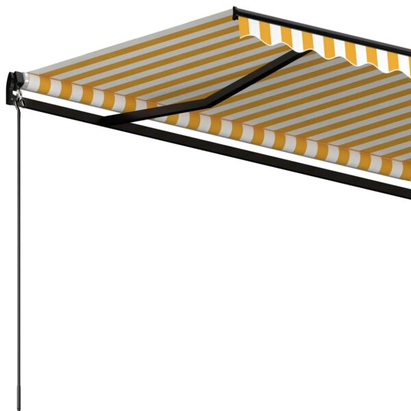 Tenda na ručno uvlačenje 400 x 350 cm žuto-bijela - Žuta / 400 x 350 cm