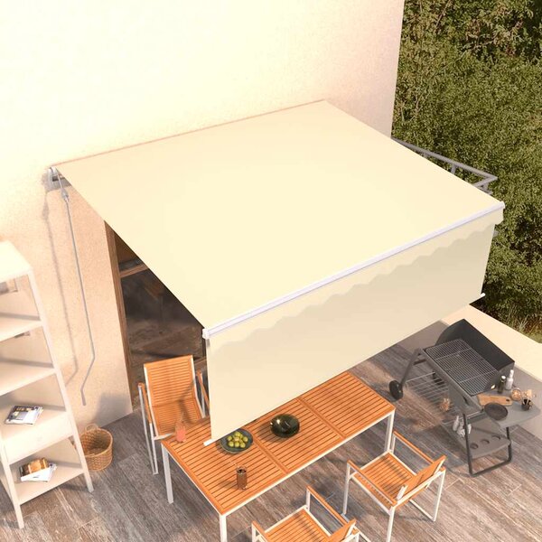Automatska tenda na uvlačenje s roletom 4 x 3 m krem - Krema / 4 x 3 m