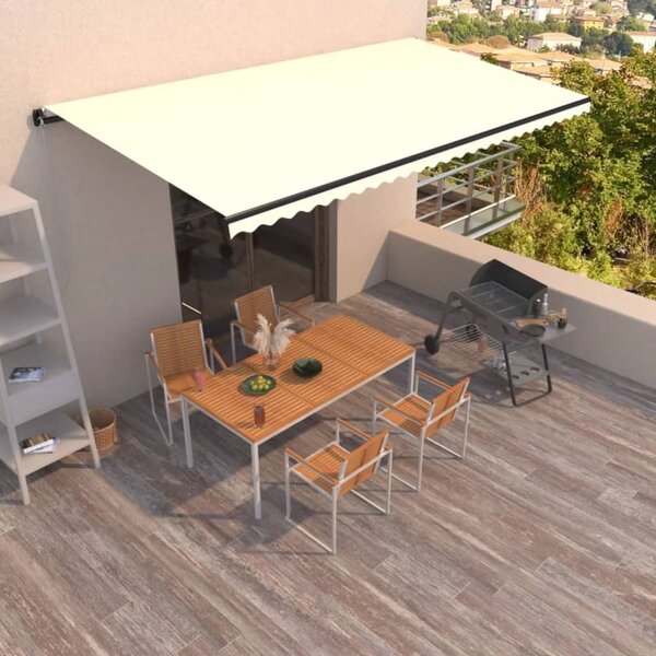 Tenda na ručno uvlačenje 600 x 350 cm krem - Krema / 600 x 350 cm