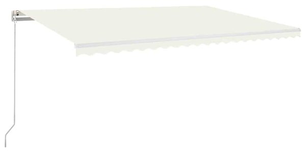 Tenda na ručno uvlačenje s LED svjetlima 500x300 cm krem - Krema / 500 x 300 cm