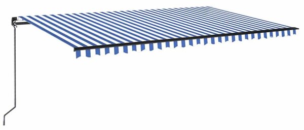 Tenda na ručno uvlačenje 500 x 350 cm plavo-bijela - Plava / 500 x 350 cm