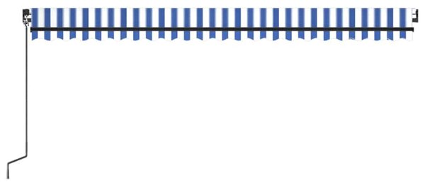 Tenda na ručno uvlačenje 500 x 350 cm plavo-bijela - Plava / 500 x 350 cm