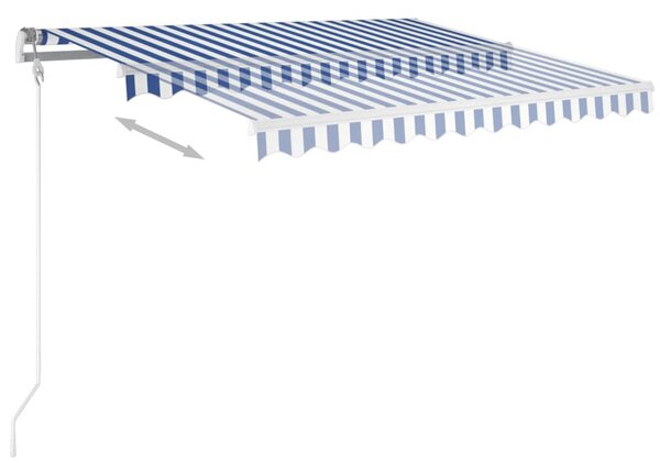 Tenda na automatsko uvlačenje 300 x 250 cm plavo-bijela - Plava / 300 x 250 cm