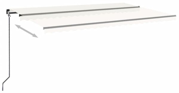 Tenda na ručno uvlačenje 500 x 300 cm krem - Krema / 500 x 300 cm