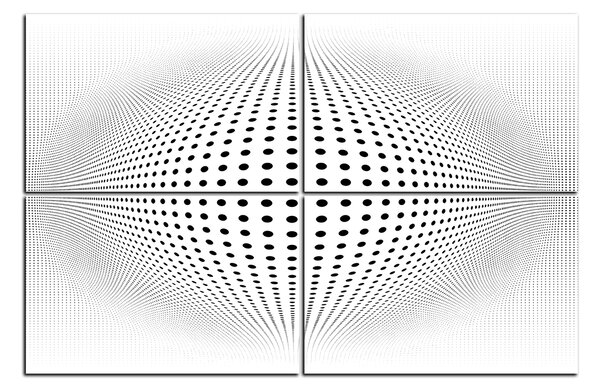 Slika na platnu - Apstraktna geometrijska sfera 1218D (90x60 cm)