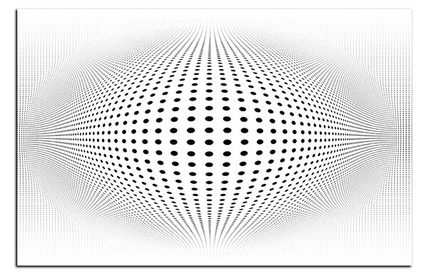 Slika na platnu - Apstraktna geometrijska sfera 1218A (60x40 cm)