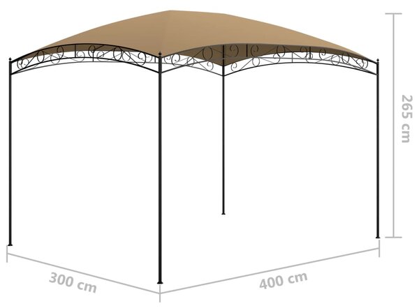 Sjenica 3 x 4 x 2,65 m smeđesiva 180 g/m² - Tupe / 3 x 4 x 2.65 m