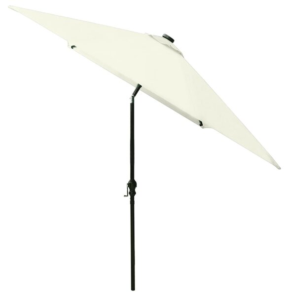 Vrtni suncobran LED s čeličnim stupom 2 x 3 m boja pijeska - Bež / N/A