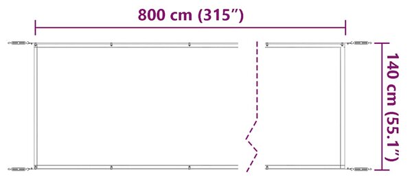 Okomita tenda antracit 140 x 800 cm od tkanine Oxford - Antracitno siva / 140 x 800 cm