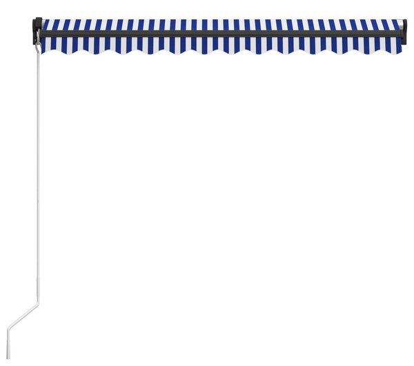 Tenda na ručno uvlačenje 300 x 250 cm plavo-bijela - Plava / 300 x 250 cm