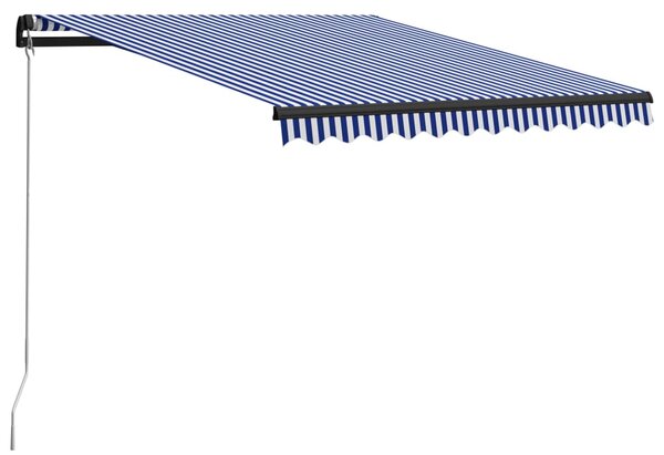 Tenda na ručno uvlačenje 300 x 250 cm plavo-bijela - Plava / 300 x 250 cm