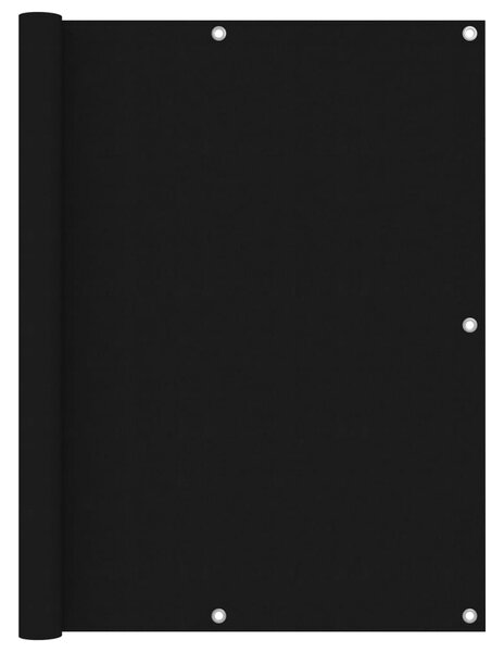 Balkonski zastor crni 120 x 600 cm od tkanine Oxford - Crna / 120 x 600 cm