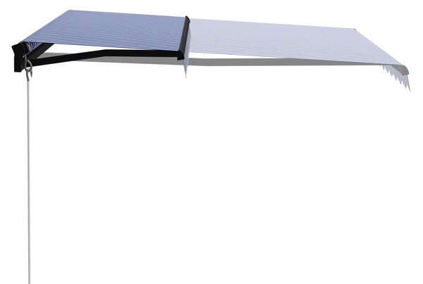 Tenda na ručno uvlačenje 300 x 250 cm plavo-bijela - Plava / 300 x 250 cm