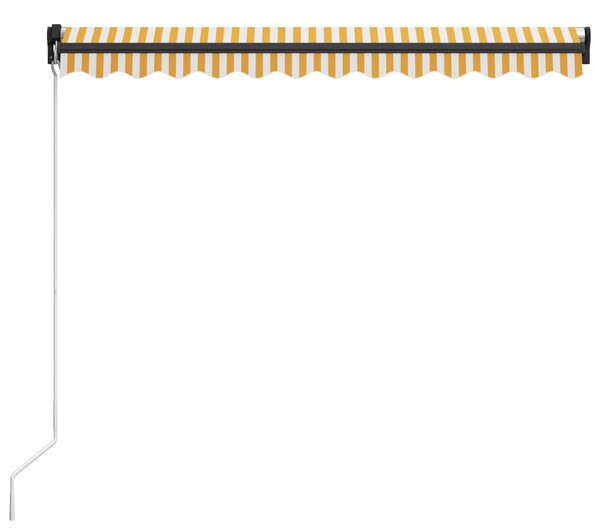 Tenda na ručno uvlačenje 300 x 250 cm žuto-bijela - Žuta / 300 x 250 cm