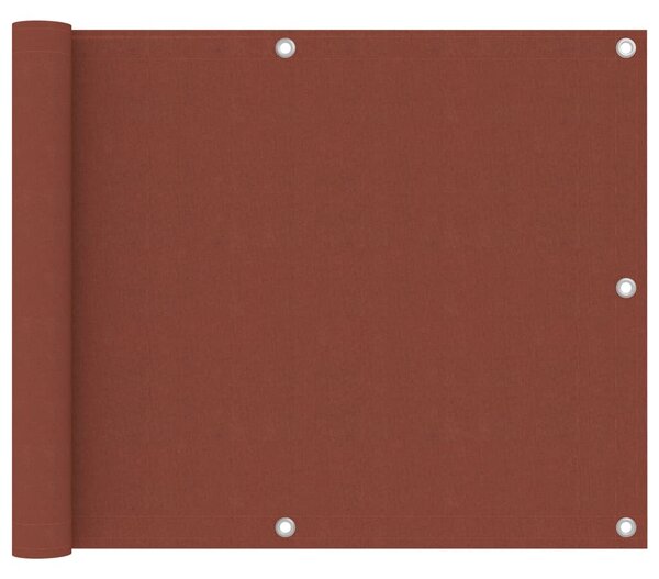 Balkonski zastor terakota 75 x 300 cm od tkanine Oxford - Smeđa / 75 x 300 cm