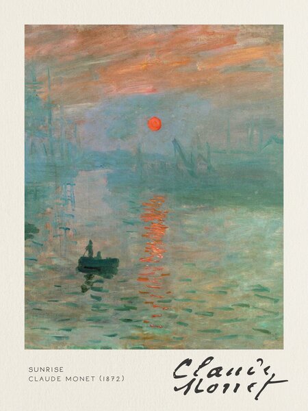 Reprodukcija umjetnosti Sunrise - Claude Monet, (30 x 40 cm)
