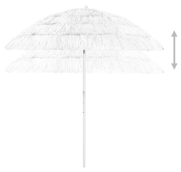 Suncobran za plažu Hawaii bijeli 240 cm - Bijela / 240 cm