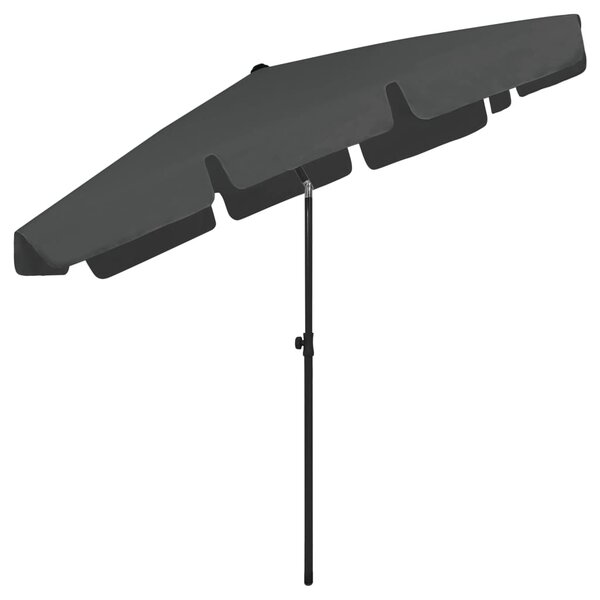 Suncobran za plažu antracit 200 x 125 cm - Antracitno siva / 200 x 125 cm