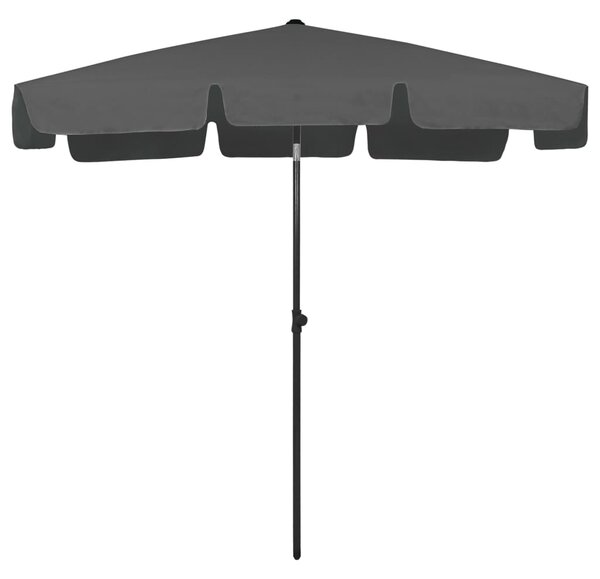 Suncobran za plažu antracit 200 x 125 cm - Antracitno siva / 200 x 125 cm