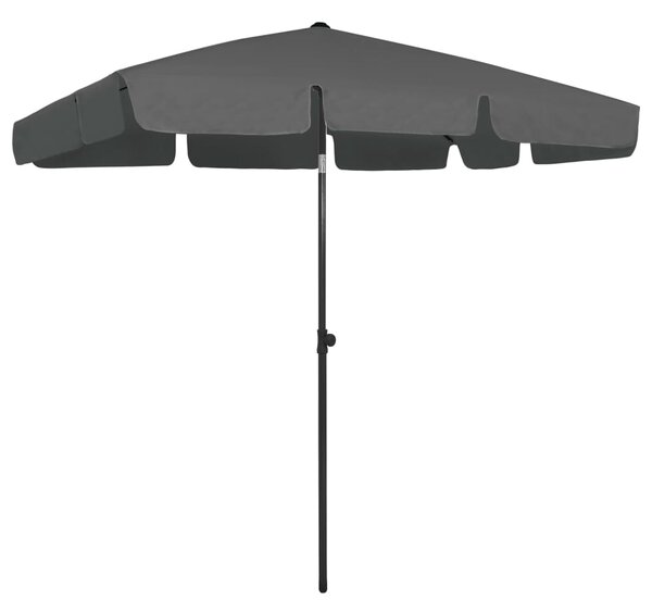 Suncobran za plažu antracit 200 x 125 cm - Antracitno siva / 200 x 125 cm