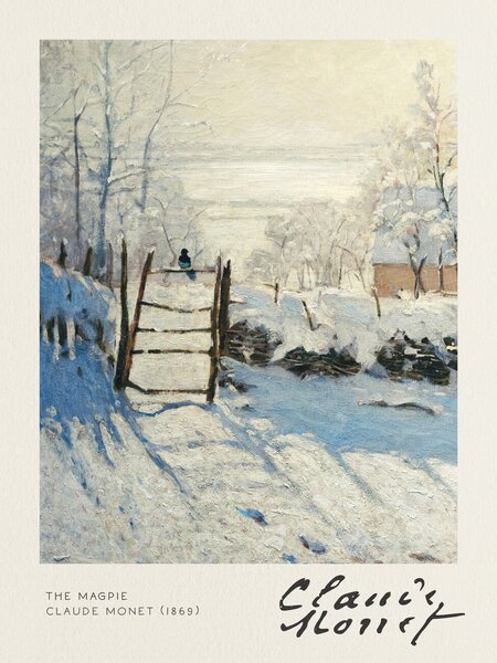 Reprodukcija umjetnosti The Magpie - Claude Monet, (30 x 40 cm)