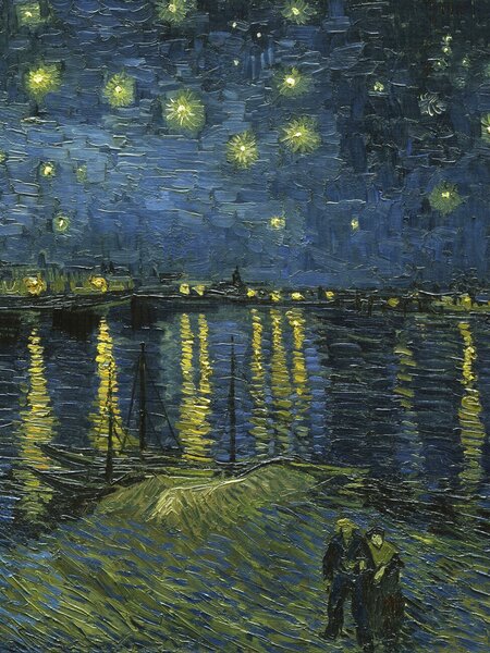 Reprodukcija umjetnosti Starry Night over the Rhone (Portrait Edition) - Vincent van Gogh, (30 x 40 cm)