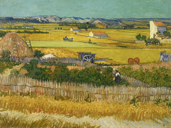 Reprodukcija umjetnosti The Harvest (Vintage Autumn Landscape) - Vincent van Gogh, (40 x 30 cm)