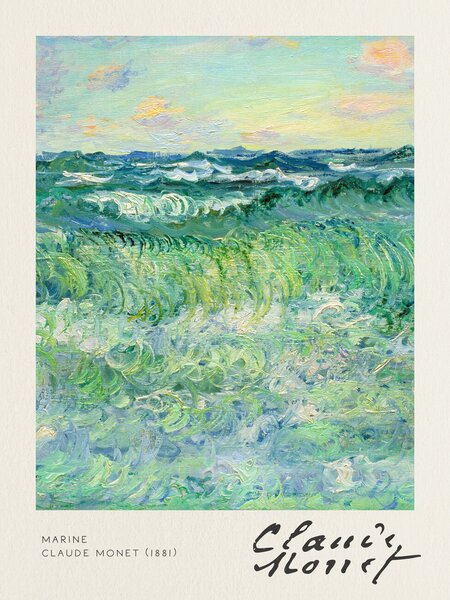 Reprodukcija umjetnosti Marine - Claude Monet, (30 x 40 cm)