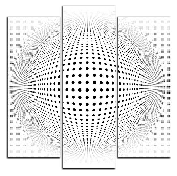 Slika na platnu - Apstraktna geometrijska sfera - kvadrat 3218C (75x75 cm)