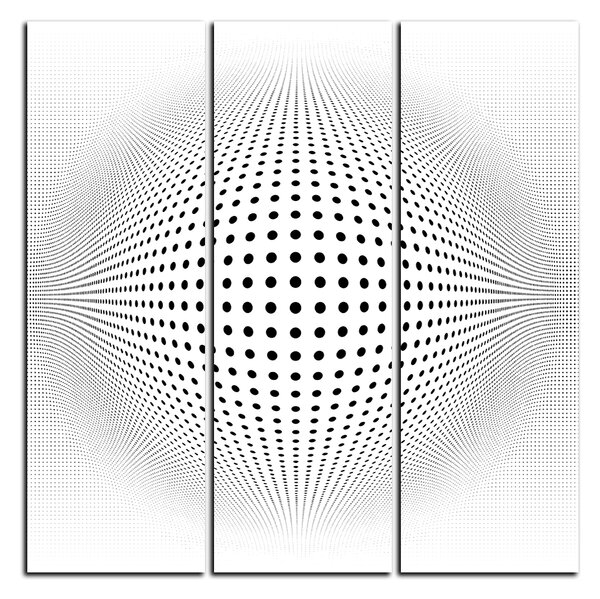 Slika na platnu - Apstraktna geometrijska sfera - kvadrat 3218B (75x75 cm)