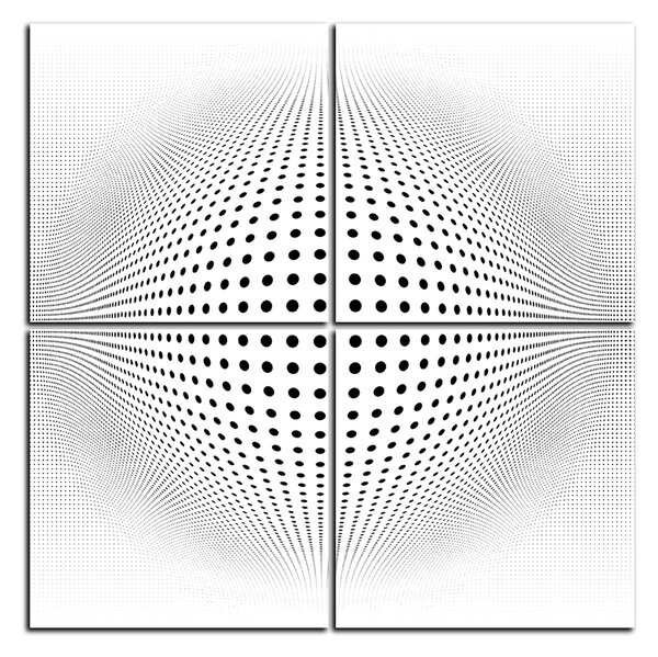Slika na platnu - Apstraktna geometrijska sfera - kvadrat 3218E (60x60 cm)
