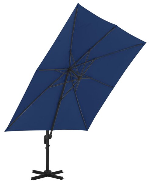 Konzolni vrtni suncobran s aluminijskim stupom 3 x 3 m azurni - Plava / 300 x 300 cm