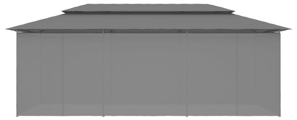 Sjenica sa zastorima 600 x 298 x 270 cm antracit - Antracitno siva / N/A